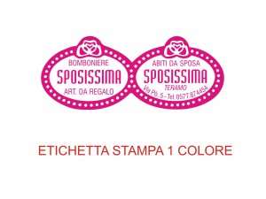 OFFERTA SPECIALE (10.000 etichette + 3.000 omaggio)  per bomboniere e confetterie (mm 46x18) (cod. 5H)